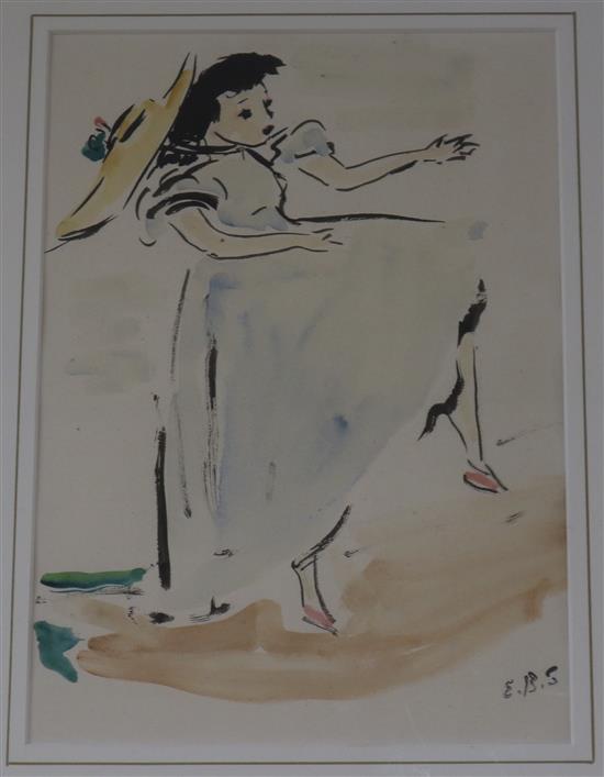 Eleanor Bellingham Smith Study of a young lady 25 x 17cm